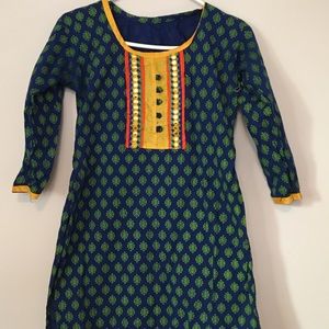 Unique long cotton tunic